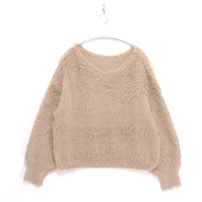 Discoat | Feather Yarn 2WAY One-Shoulder Pullover (DCZ1042305A0015)