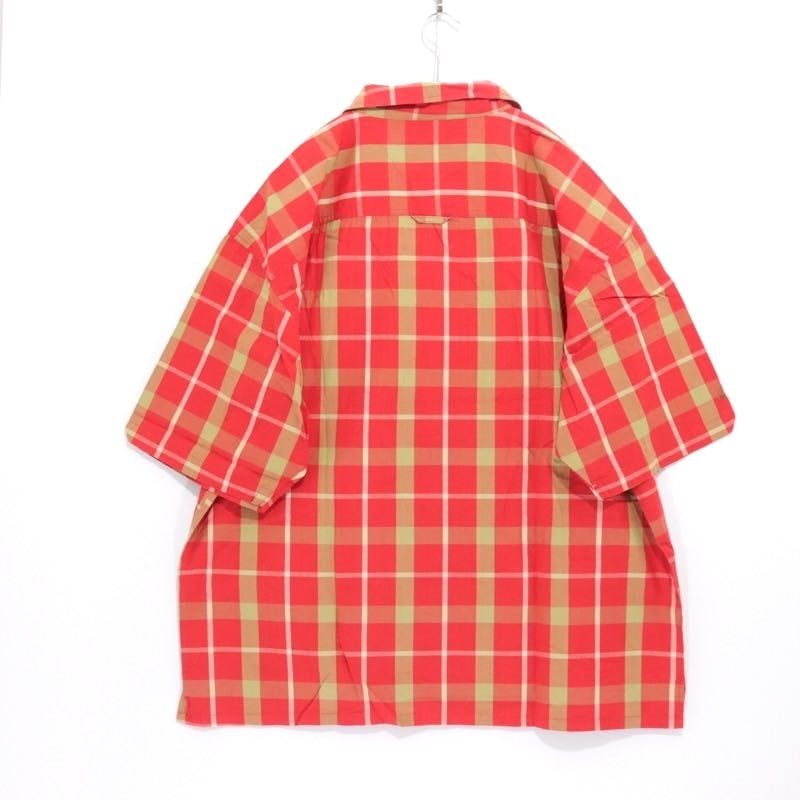 JOHNNY BLAZE | Open Collar Check Shirt "Red"