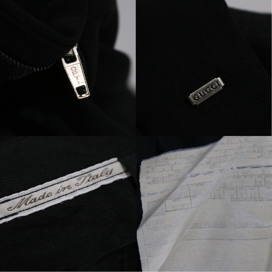 GUCCI 80s-90s Vintage | 2-Tuck Tapered Slacks "Black" (Size 46)