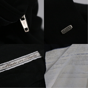 GUCCI 80s-90s Vintage | 2-Tuck Tapered Slacks "Black" (Size 46)
