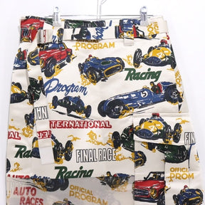 sacai 25ss | Car Race Tropical Print Skirt "White/Multi" (25-07729)