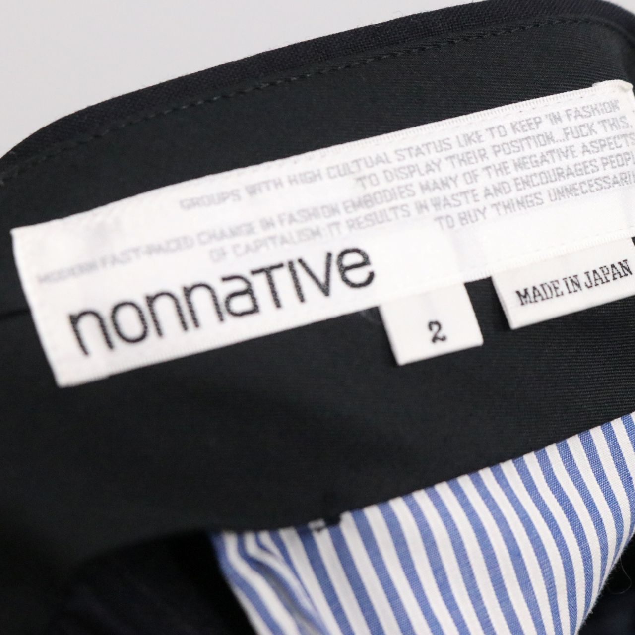 nonnative(ノンネイティブ) 06ss OFFICER SLACKS