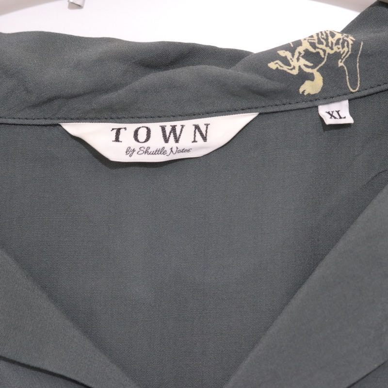 TOWN 25SS | COWBOY Open Collar Shirt "Dark Green" (25SS-SNTN-01)