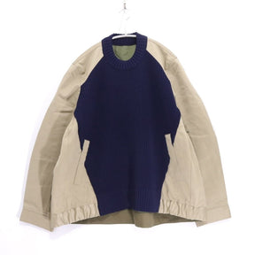 sacai 25SS | Cotton Chino Mix Pullover (25-03606M)