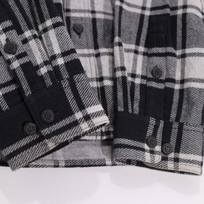 OFF-WHITE 18AW | Back Print Flannel Check Shirt "White/Black" (OMGA060E18A27010)