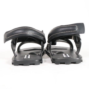 JIL SANDER+ 22SS | Platform Crossover Sandalo "Black / Vacchetta Leather" (J44WP0009)
