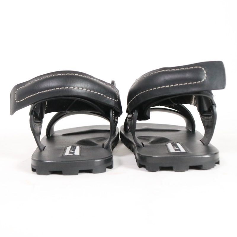 JIL SANDER+ 22SS | Platform Crossover Sandalo "Black / Vacchetta Leather" (J44WP0009)
