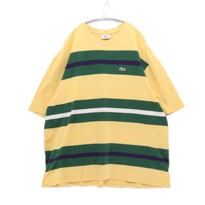 LACOSTE 80s-90s Euro Vintage | French/Euro Border Crewneck T-Shirt "Yellow/Green"