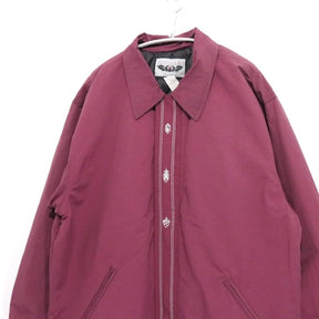 KIKWEAR 90s | Made in USA Insulated Nylon Jacket "Burgundy" (Double Zip)
