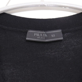 PRADA 24SS | High-Gauge Wool V-Neck Cardigan "Black" (DNA959 S221 128D)