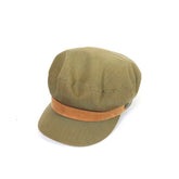 Brixton | Fiddler Cap "Olive Herringbone/Brown Band"