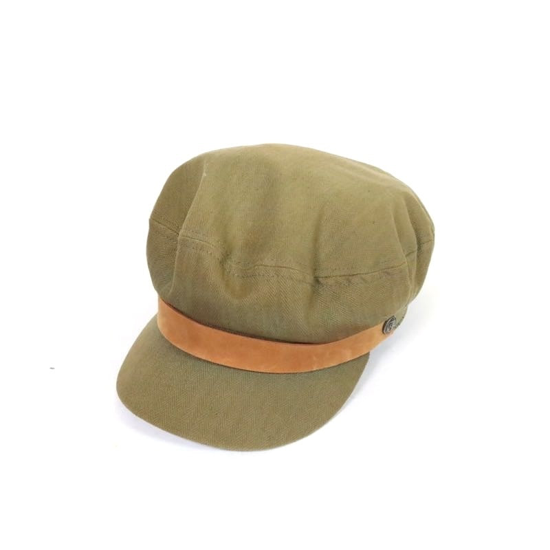 Brixton | Fiddler Cap "Olive Herringbone/Brown Band"