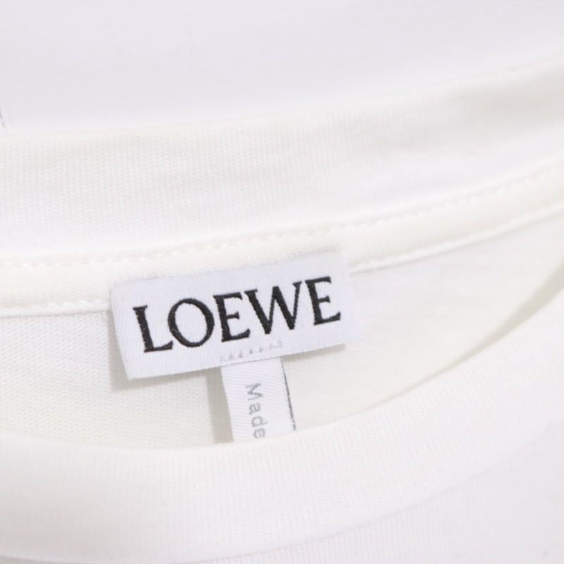 LOEWE 19AW | William De Morgan Frog Print T-Shirt "White/Burgundy"