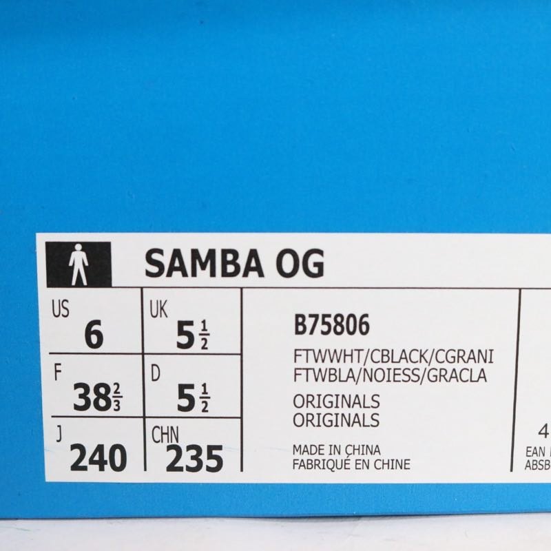 ADIDAS | SAMBA OG "Cloud White / Core Black" (B75806)