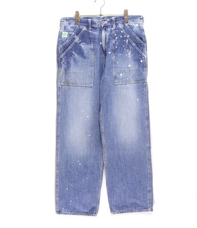 HECTIC | Herringbone Bush Pants "Paint Custom" Wide Straight