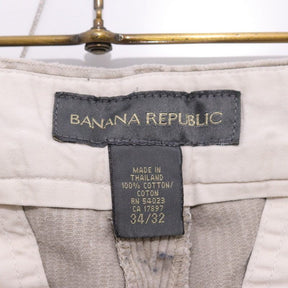BANANA REPUBLIC 90s-00s | Wide-Rib 2-Tuck Corduroy Pants "Beige"
