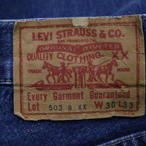 80s vintage Levi's リーバイス 503BXX 初期モデル 復刻 紙パッチ ビッグE 赤耳