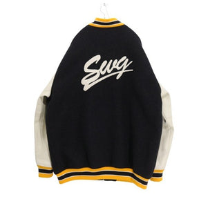SWAGGER | Varsity Jacket "S-Logo" (Black/White)