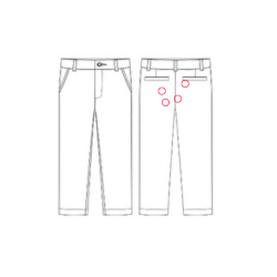 Dickies 90s-00s | Star Graphic Work Pants "Gray" (Made in Mexico)