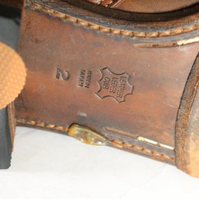 MOTO | Hand Dyed Leather Chukka Boots "Brown" (Size 2)