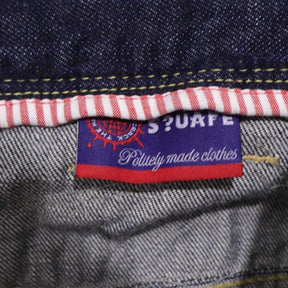 SQUARE | Mixed Material Patchwork Denim Pants "Straight"