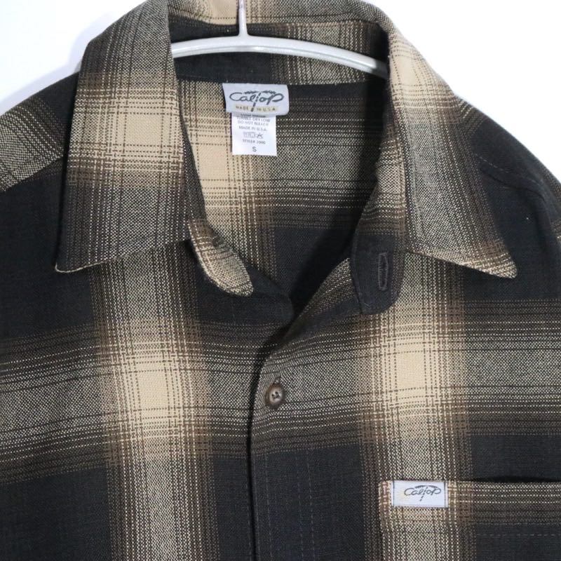 CATTLE-TOP | Ombre Check Shirt "Black/Brown" (USA Made)