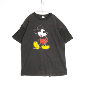 DISNEY 80s | Vintage Mickey Mouse Tee "Black / Blue Tag" (Made in USA)