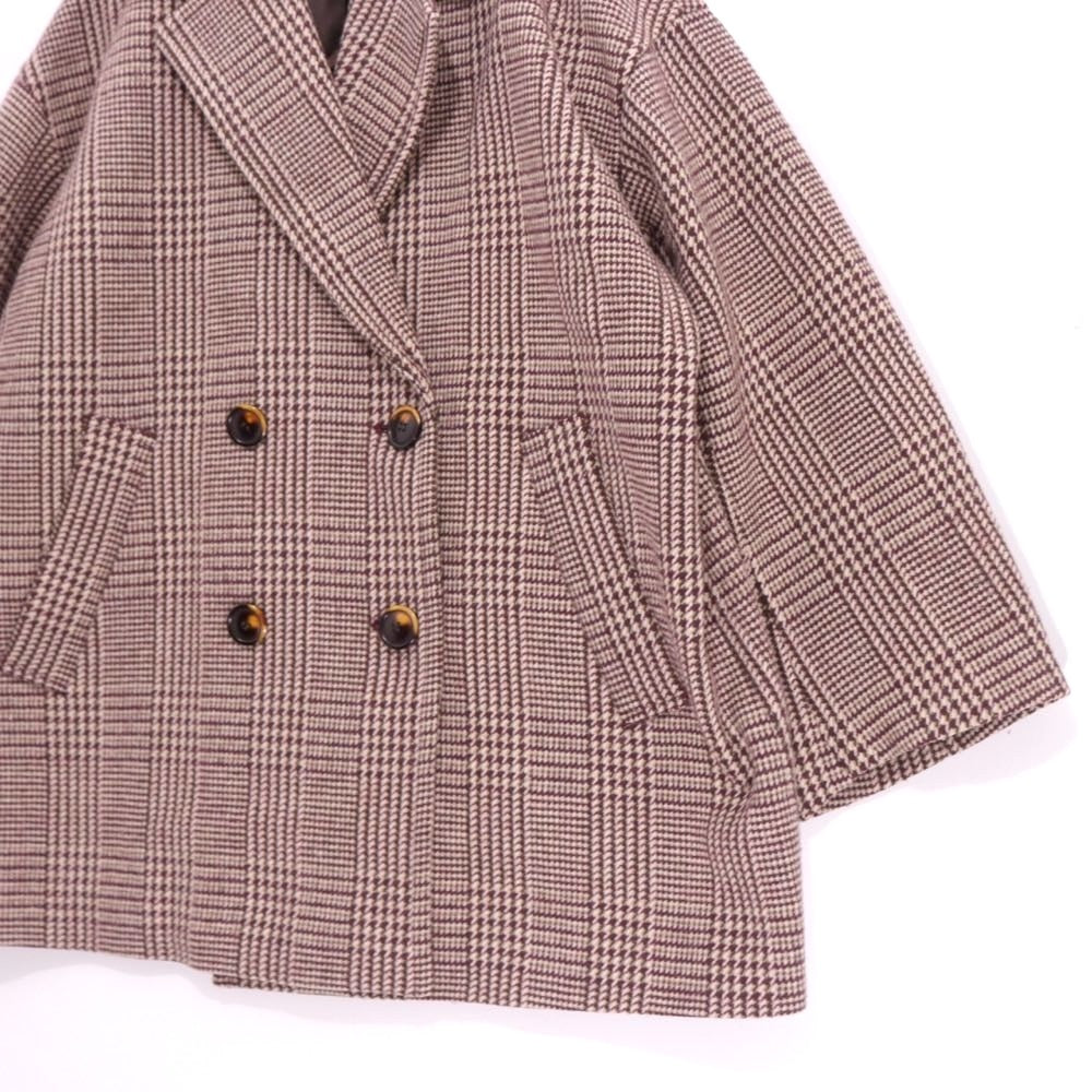 JOURNAL STANDARD relume | Double Collar Check Coat "Brown" (18-020-462-5000-3-0)