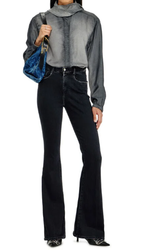 DIESEL 26SS | Denim Handbag "Washed Blue / Oval D" (X10729 P9152 H8648)