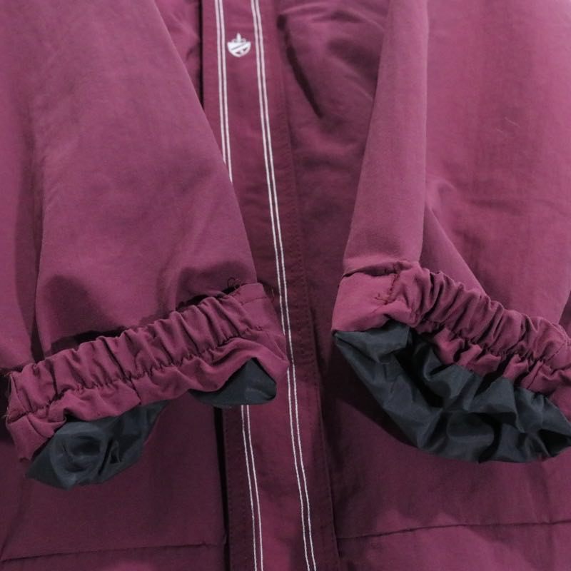 KIKWEAR 90s | Made in USA Insulated Nylon Jacket "Burgundy" (Double Zip)