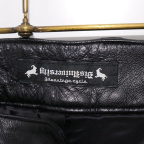 SASQUATCHfabrix. 11AW | Leather & Quilting Switching Shorts "MODERN NINJA" (113-31-1123)