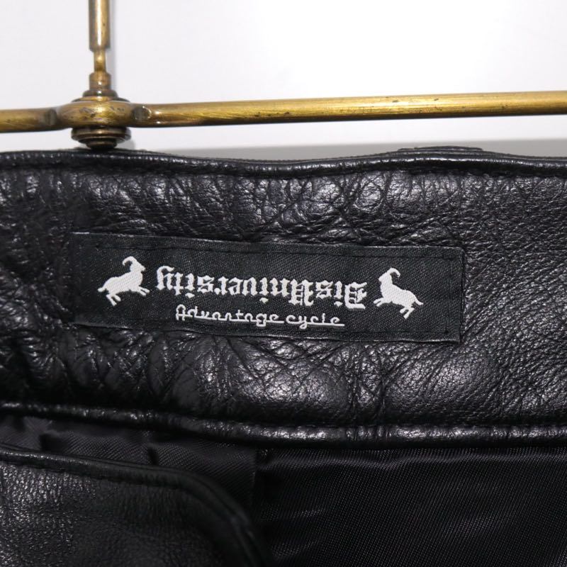 SASQUATCHfabrix. 11AW | Leather & Quilting Switching Shorts "MODERN NINJA" (113-31-1123)