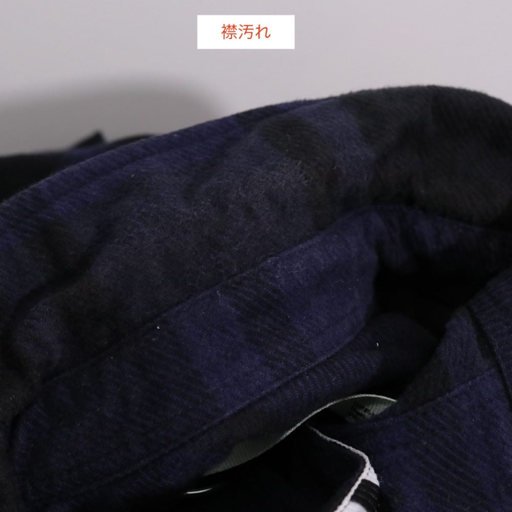 OFF-WHITE 19SS | Stencil Flannel Check Shirt "Navy / Black" (OMGA060R19C08015)
