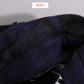 OFF-WHITE 19SS | Stencil Flannel Check Shirt "Navy / Black" (OMGA060R19C08015)