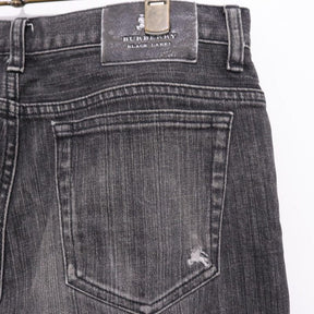 BURBERRY BLACK LABEL | Straight Denim Pants "Black" (BMS09-711-08)
