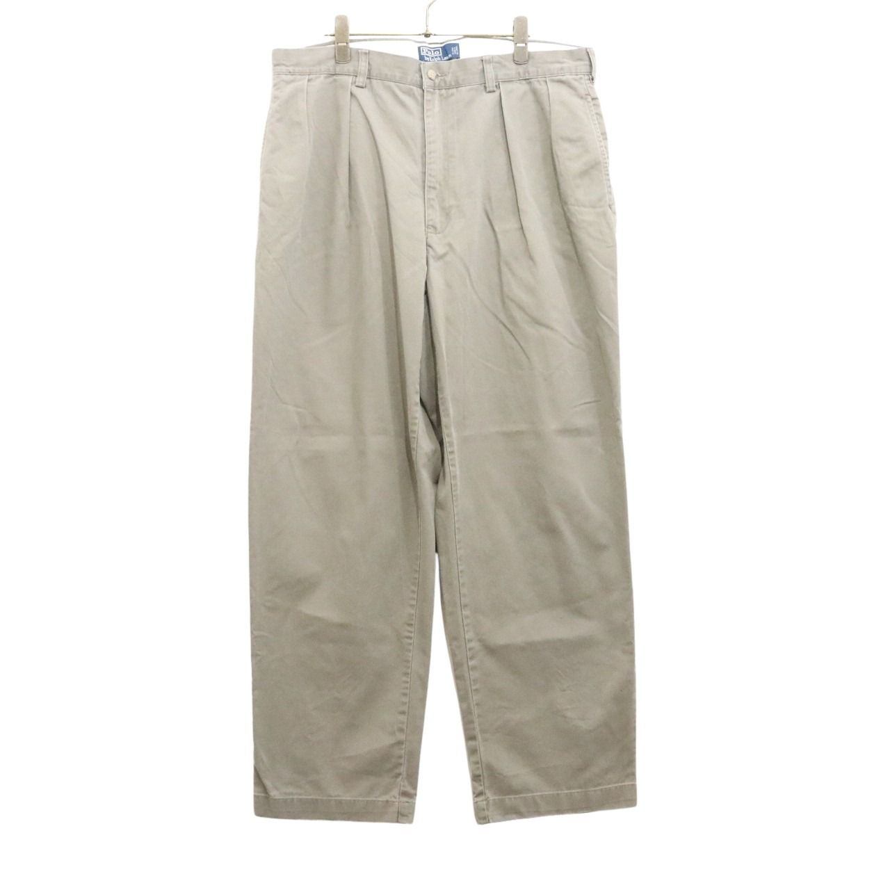 【中古A】90s 00s vintage Polo Ralph Lauren ポロラルフローレン W36 L30 メンズ チノパン ANDREW PANT アンドリューパンツ オリーブグレー 中古A 古着