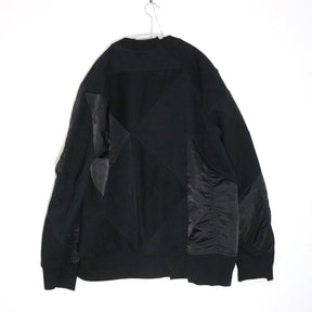 sacai 21SS | x Hank Willis Thomas Patchwork Sweat "Black" (21-02499M)