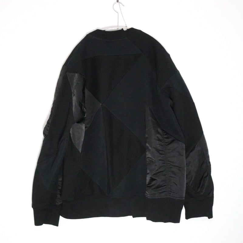 sacai 21SS | x Hank Willis Thomas Patchwork Sweat "Black" (21-02499M)
