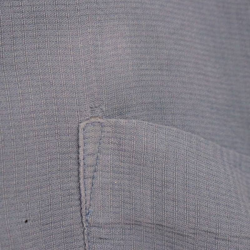 90s PERRY ELLIS | 100% Silk Open Collar Shirt "Classic Blue"