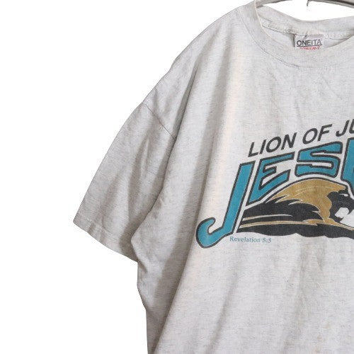 90s USA製 ONEITA vintage XL メンズ 半袖Tシャツ 1993年 JESUS LION OF JUDAH シングルステッチ