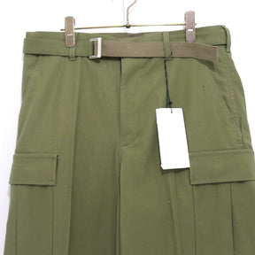 sacai × WTAPS 25SS | Cotton Back Satin Pants "Khaki" (25-03695M)