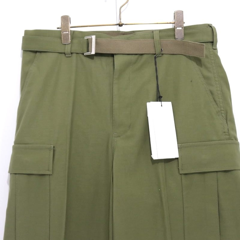 sacai × WTAPS 25SS | Cotton Back Satin Pants "Khaki" (25-03695M)