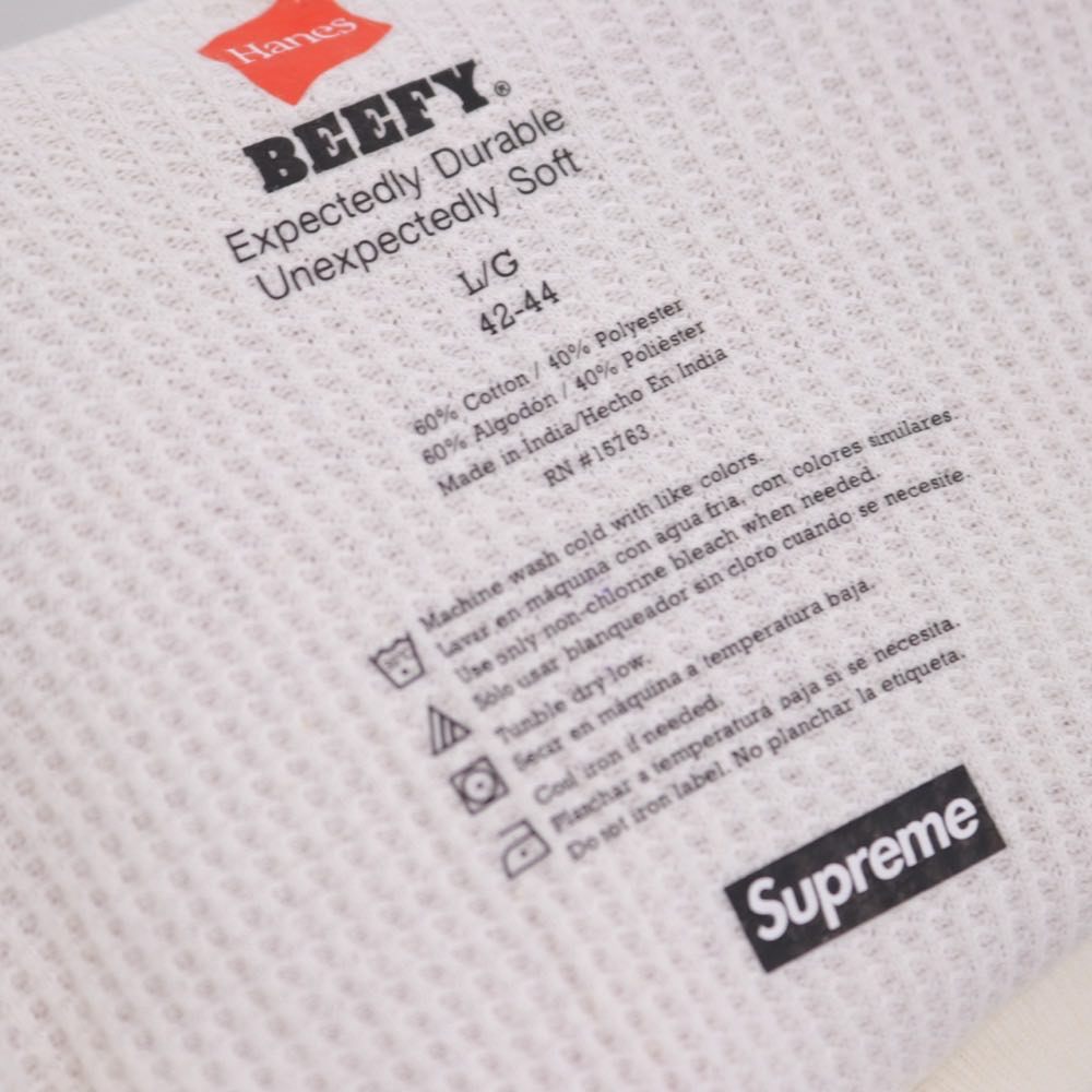 Supreme Hanes | Bones Thermal Crew "White"