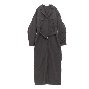 ETRE TOKYO 24SS | Belted Nylon Jumpsuit "Black" (1224530112-0)