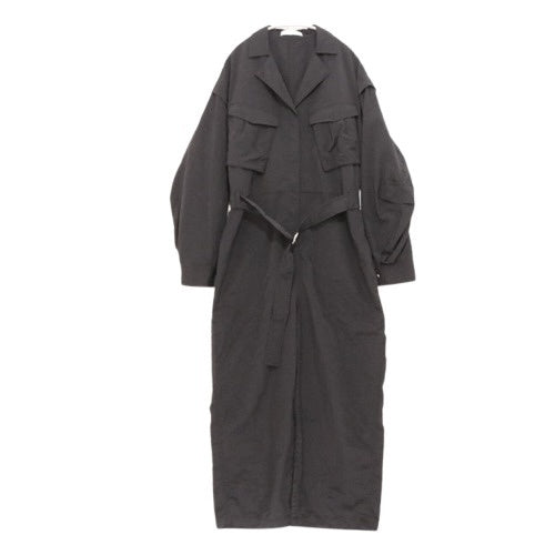 ETRE TOKYO 24SS | Belted Nylon Jumpsuit "Black" (1224530112-0)