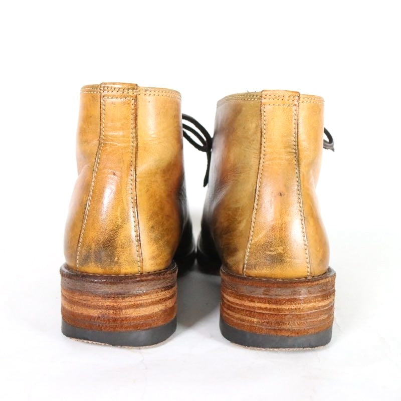 MOTO | Hand Dyed Leather Chukka Boots "Brown" (Size 2)