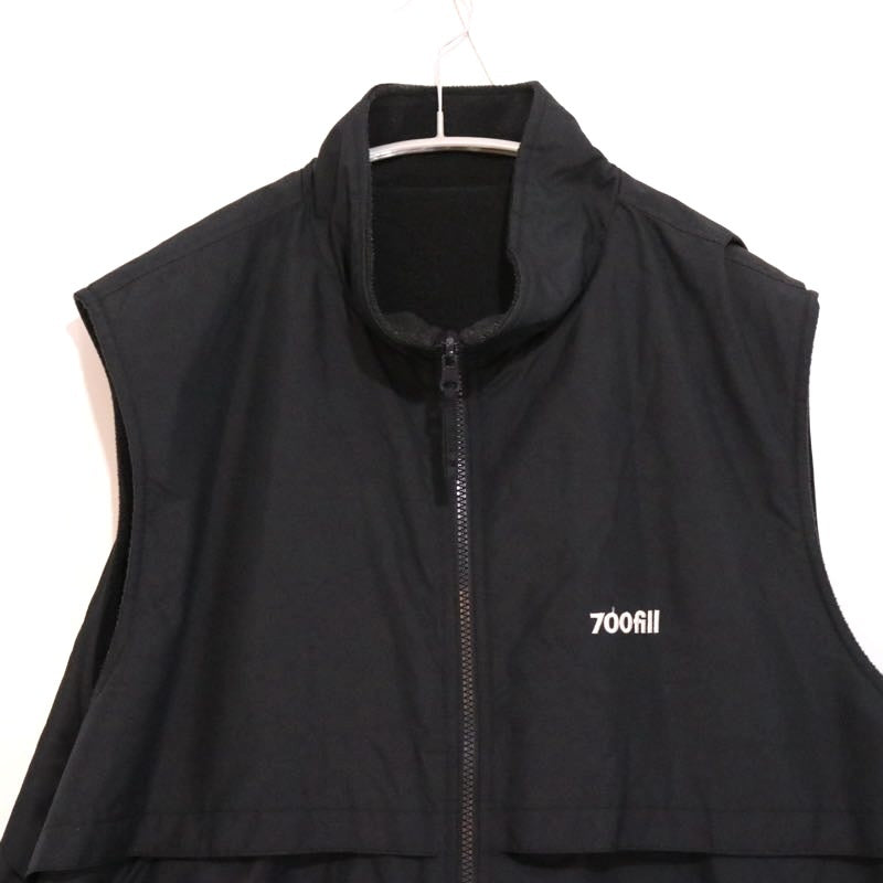 700fill | PORT AUTHORITY Reversible Vest "Black / Fleece & Nylon"