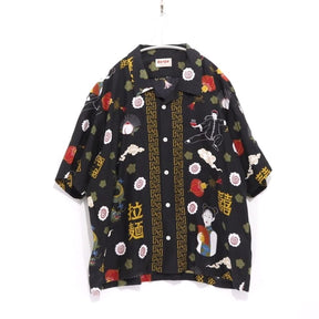 Eanbe | "Ramen" Aloha Shirt "Black"