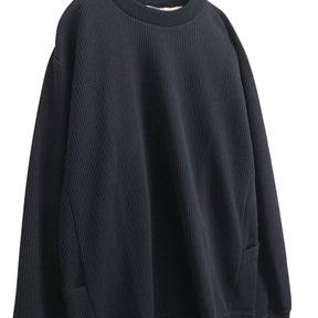narifuri (ナリフリ)Multi Waffle Crew Neck Sweatshirt