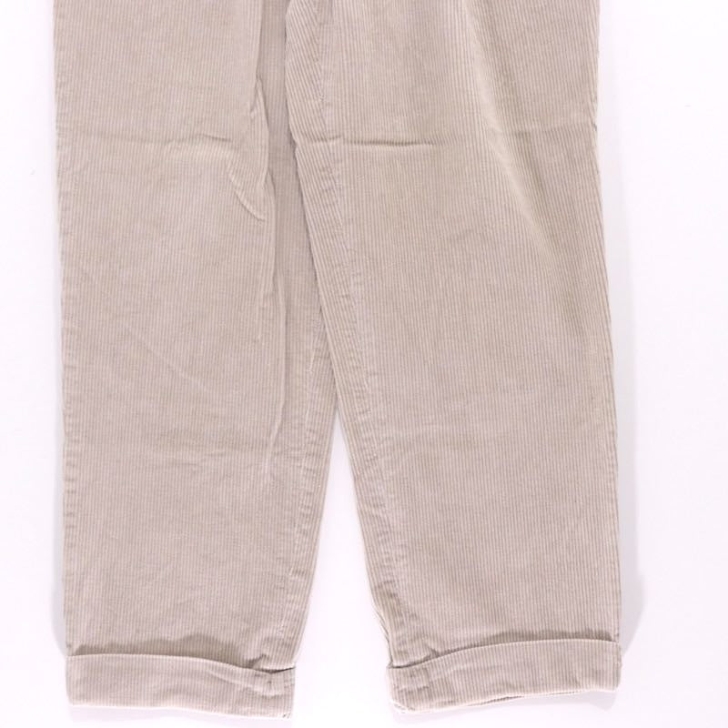 BANANA REPUBLIC 90s-00s | Wide-Rib 2-Tuck Corduroy Pants "Beige"